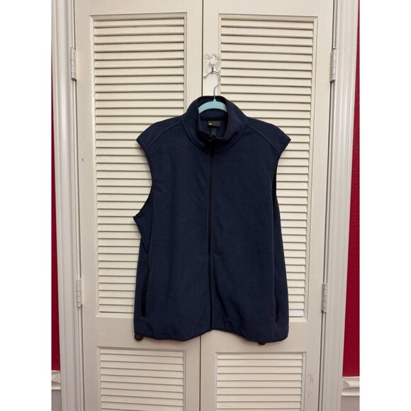 ZELLA Men's L Polyester Light Fleece Full Zip Vest Blue sz L - Picture 1 of 6